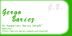 gergo baricz business card